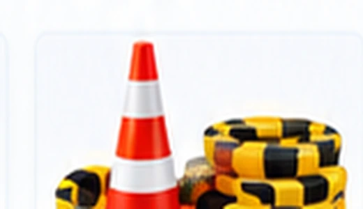 Cones e itens de sinalização