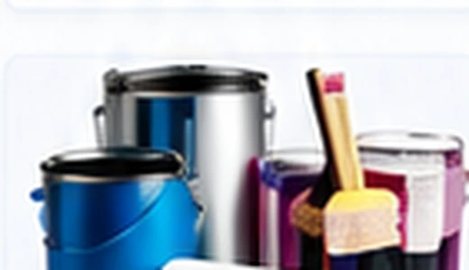 Tintas, rolos e materiais para pintura